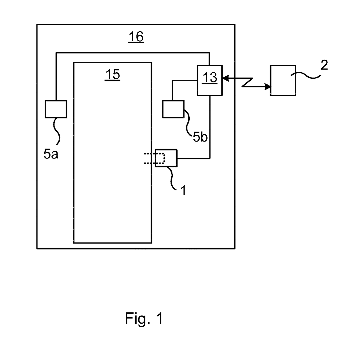 Method, device, computer program and computer program product for determining whether a portable key device is located in an active area in relation to a barrier