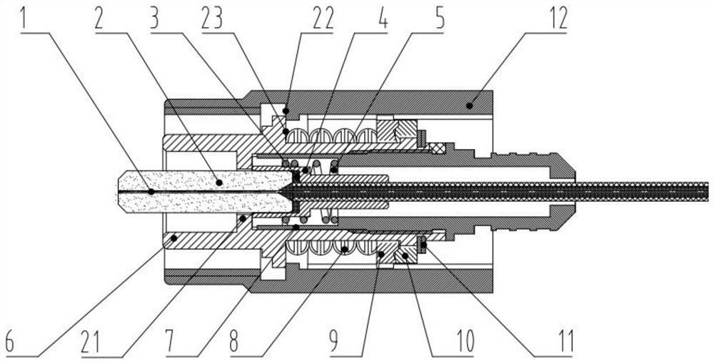 Anti-loose FC type optical fiber connector