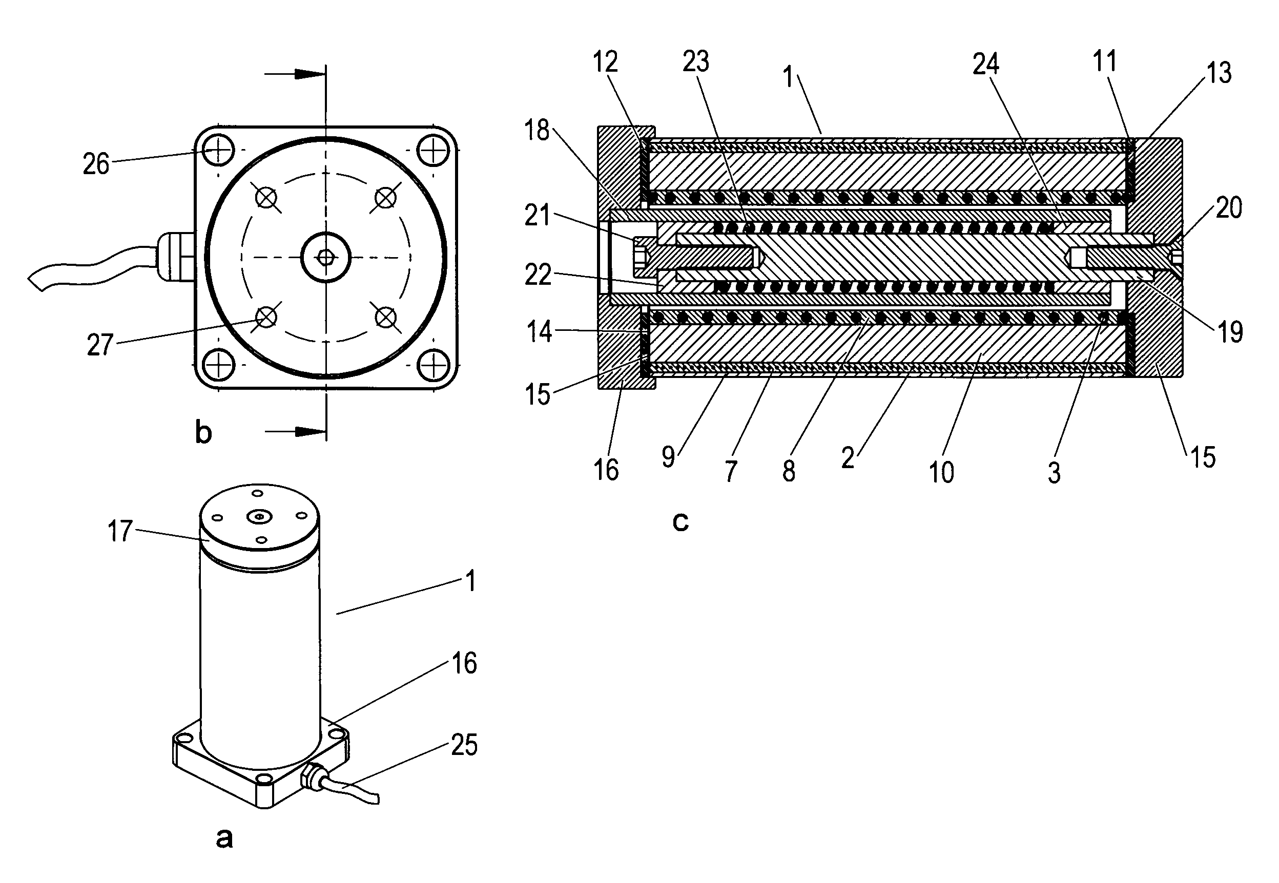 Actuator element and an actuator for generating a force and/or a movement