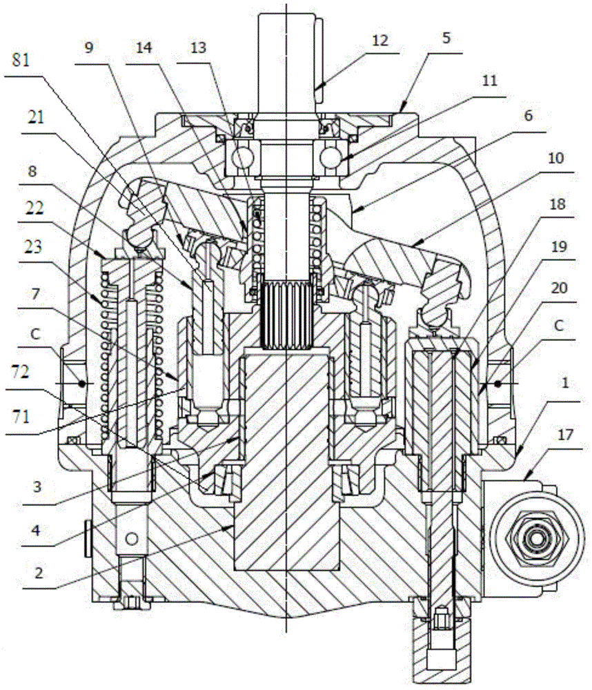 Variable axial plunger pump