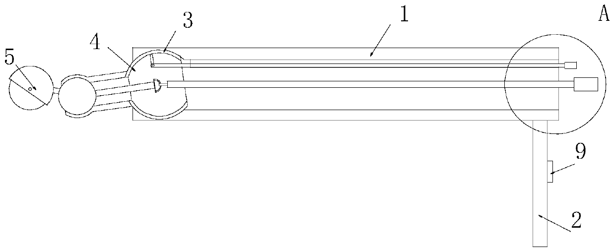 Adjustable saw type excising device for intervertebral disc under spinal endoscope