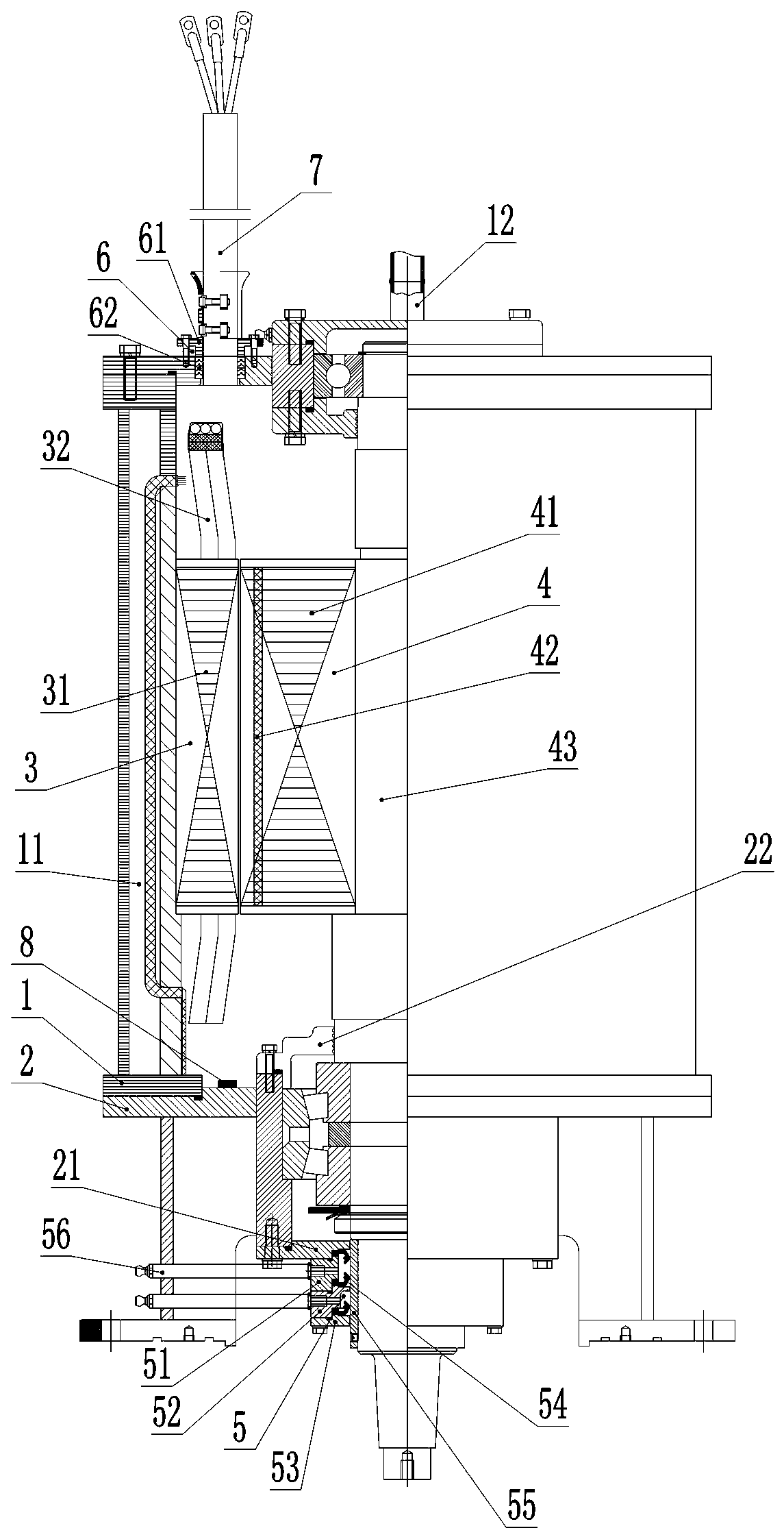 Amphibian permanent magnet submersible motor with protection level IP68