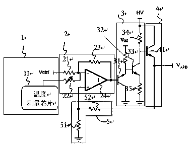 High voltage bias circuit of avalanche diode apd used in weak fluorescence measurement