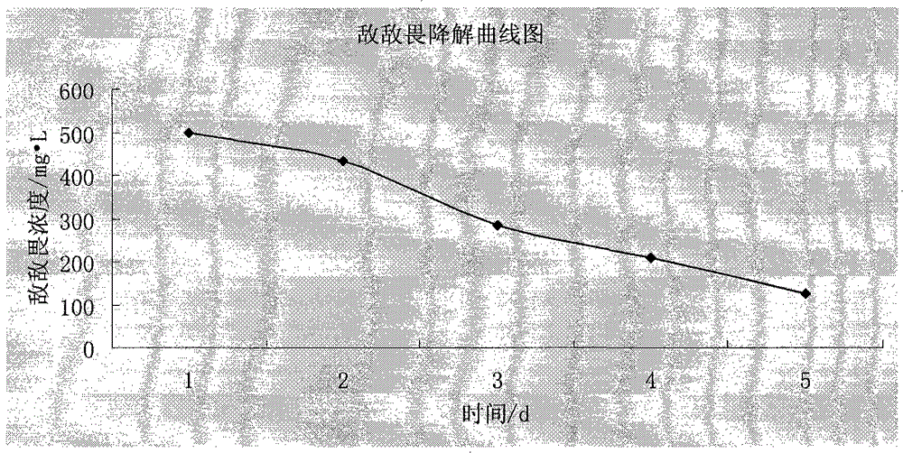 Screening method of degrading bacteria strains by taking DDVP as substrate