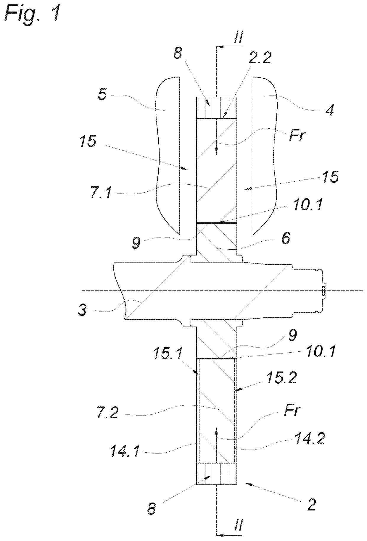 Axial-flow machine having a dimensionally stable assembly