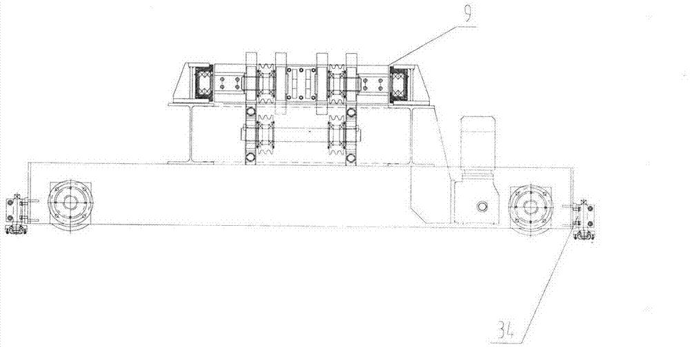 Travelling crane used for aerated concrete production