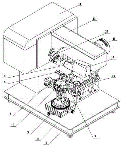 Shearing type linear trace laser detection system