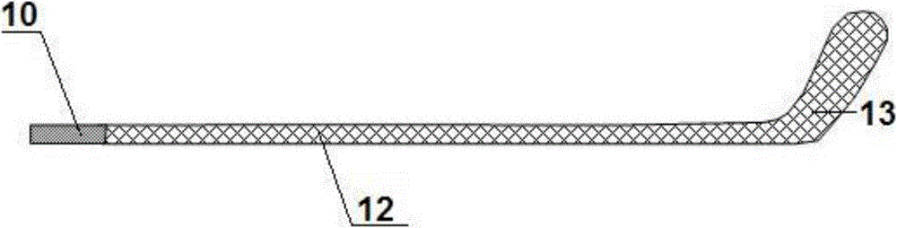 Hockey stick preform and hockey stick manufacturing method