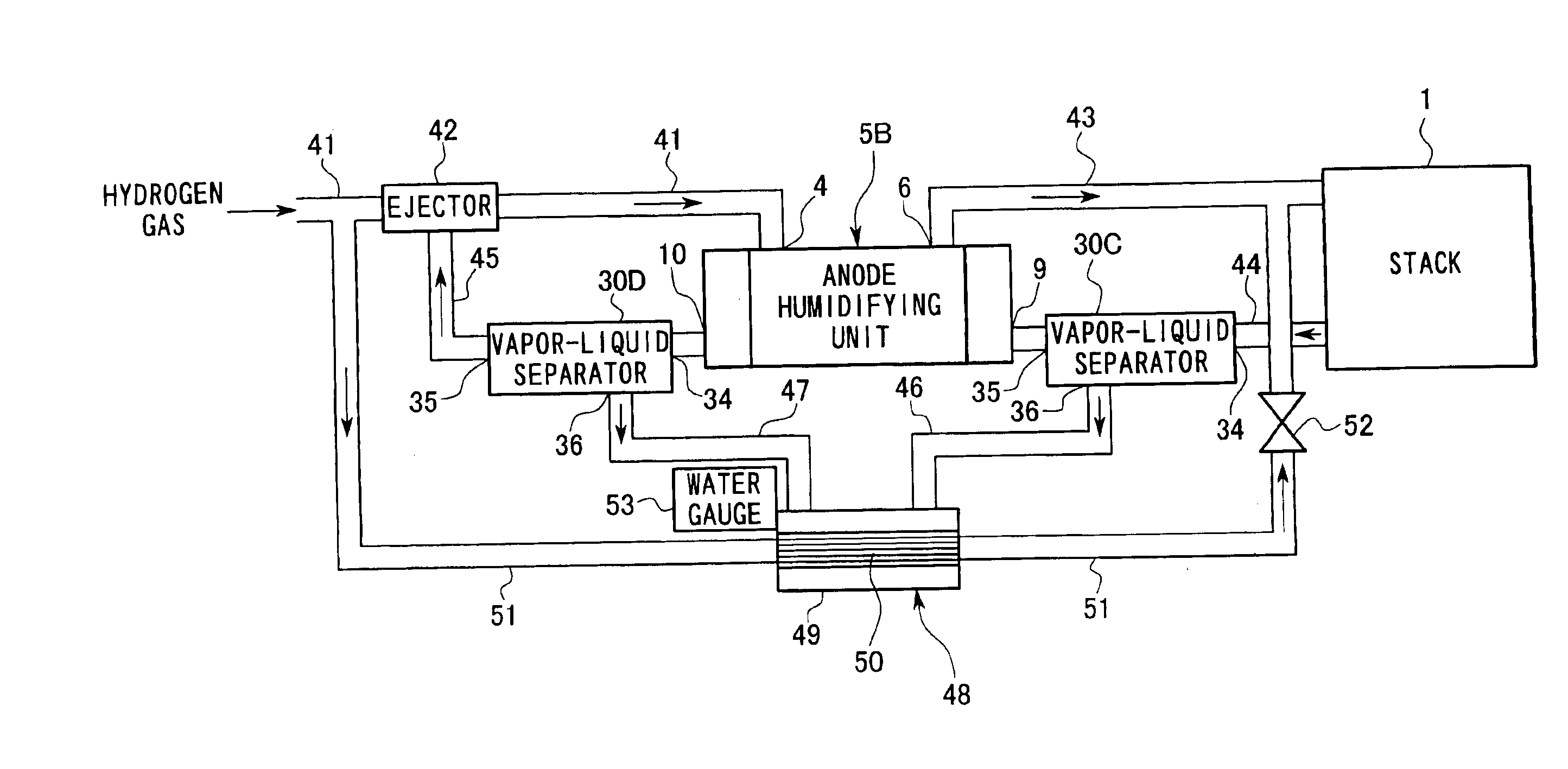 Humidifier for fuel cell