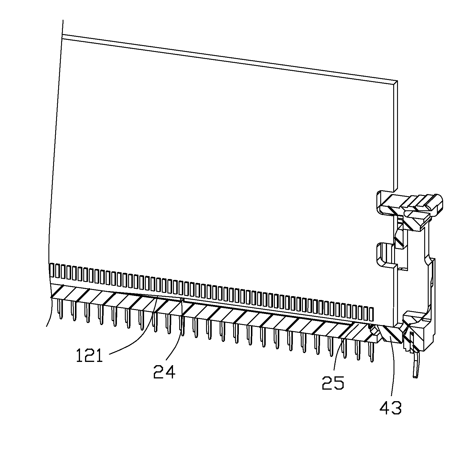 Card edge connector with an improved housing