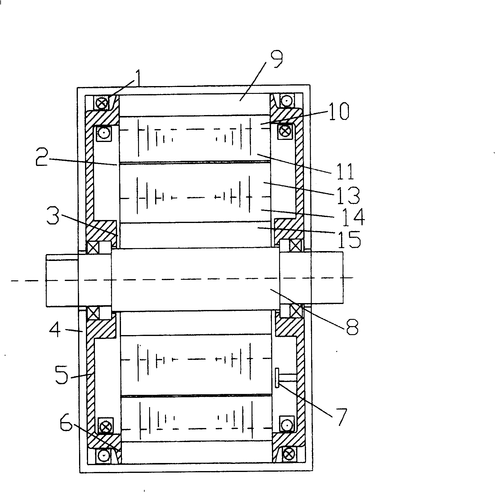 Bidirectional hybrid excitation brushless electric machine