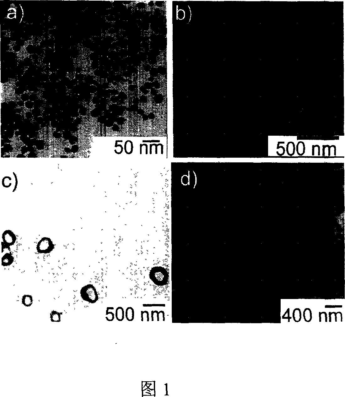 Process for preparing gold nano particle by using aqueous phase soft mould plate method