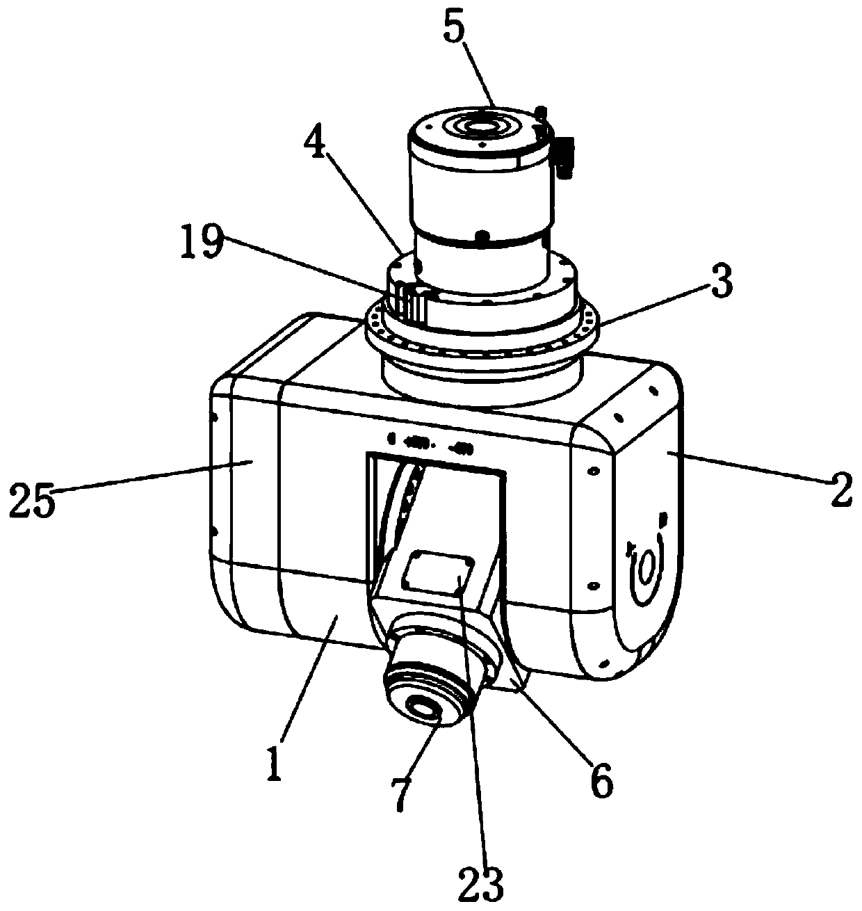 AC five-axis linked double swing heads