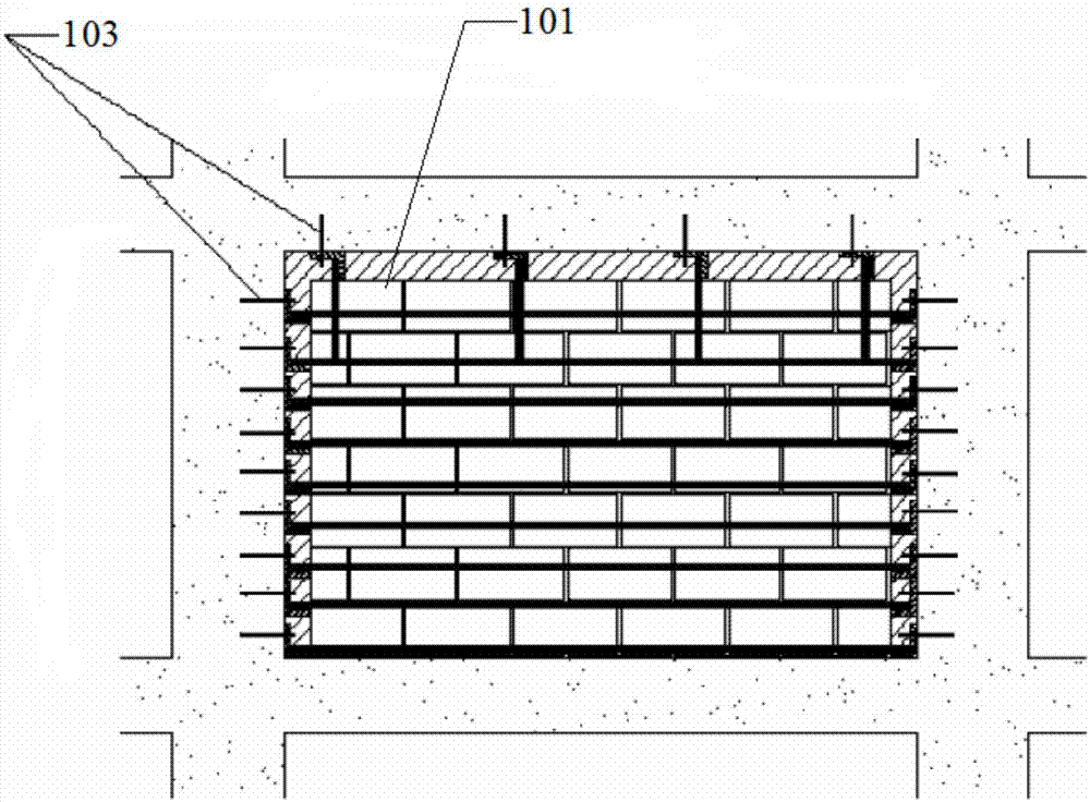 A light-weight block filling wall and frame structure construction technology