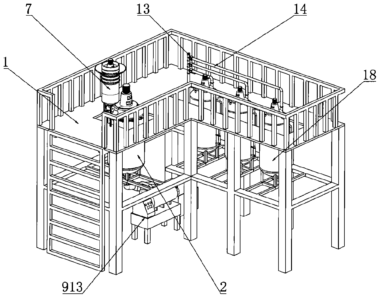 Manufacturing device for producing weather-resistant environment-friendly anticorrosive coating