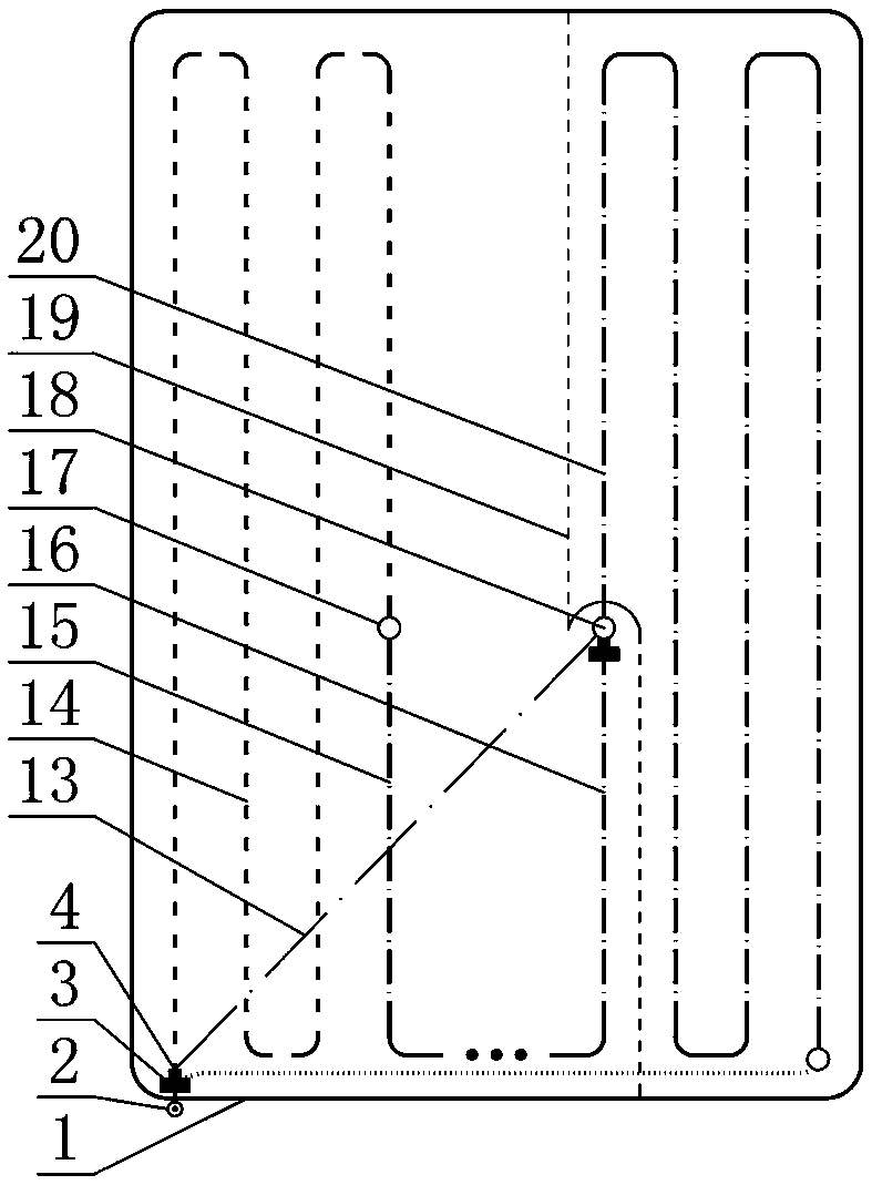 Unmanned automatic feeding ship adopting variable-amplitude sectional operation