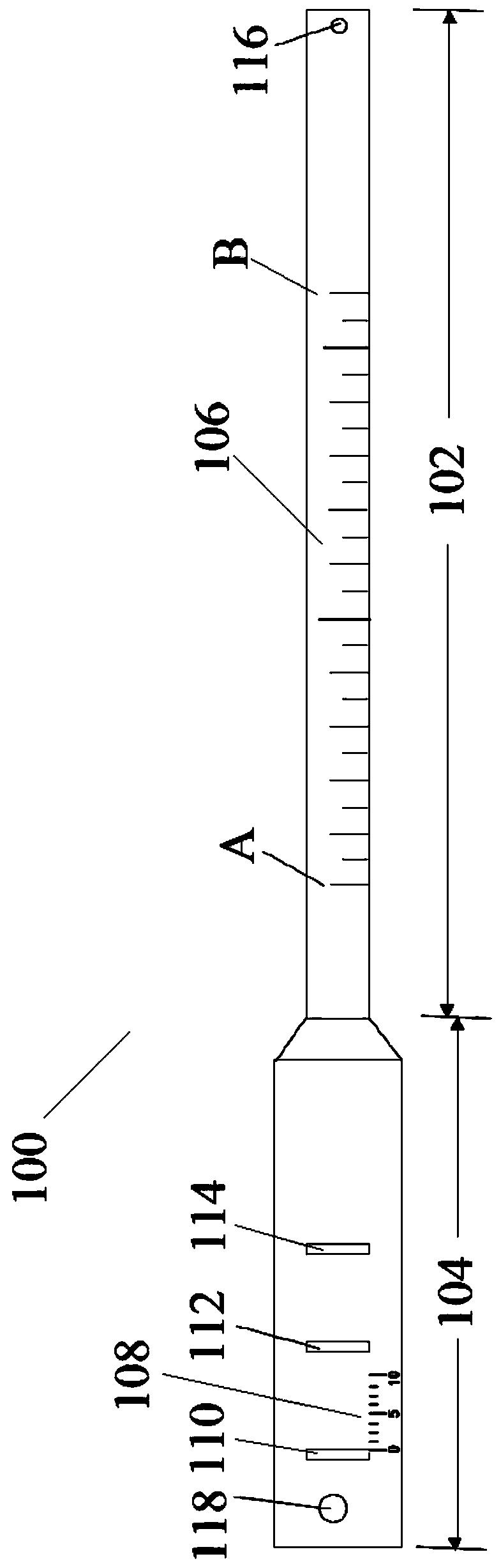 Chest height diameter ruler used for monitoring forest growth