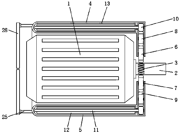 Water circulation heat dissipation structure driven by self power of motor