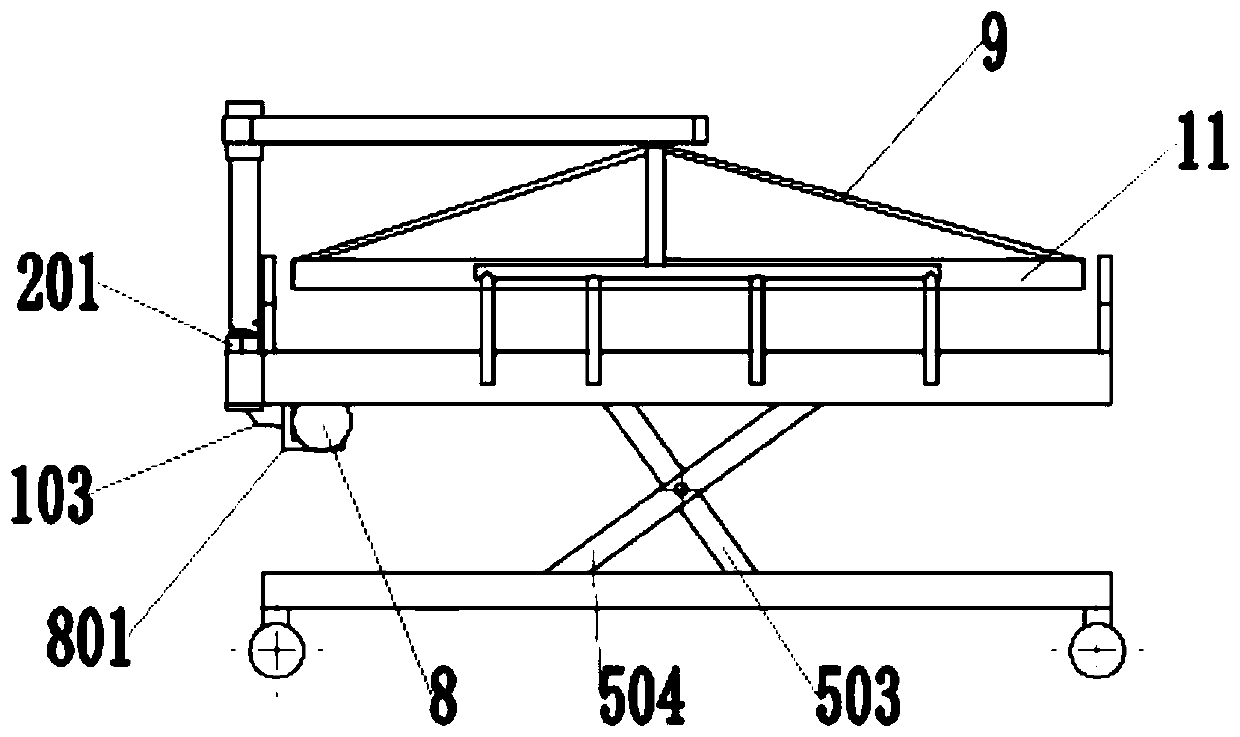 Transportation bed convenient for patient transferring