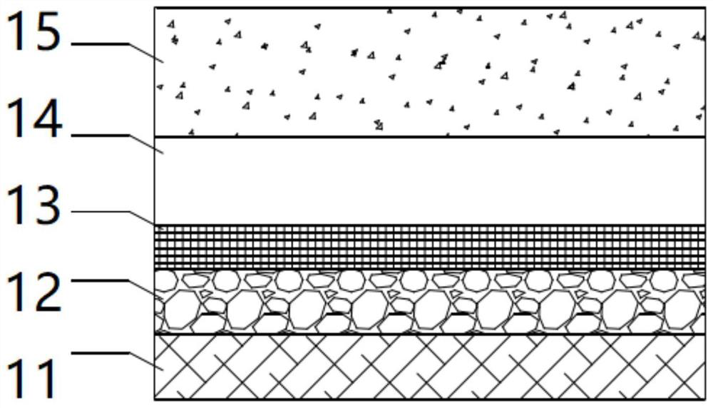 Road with seepage and storage functions and construction method thereof