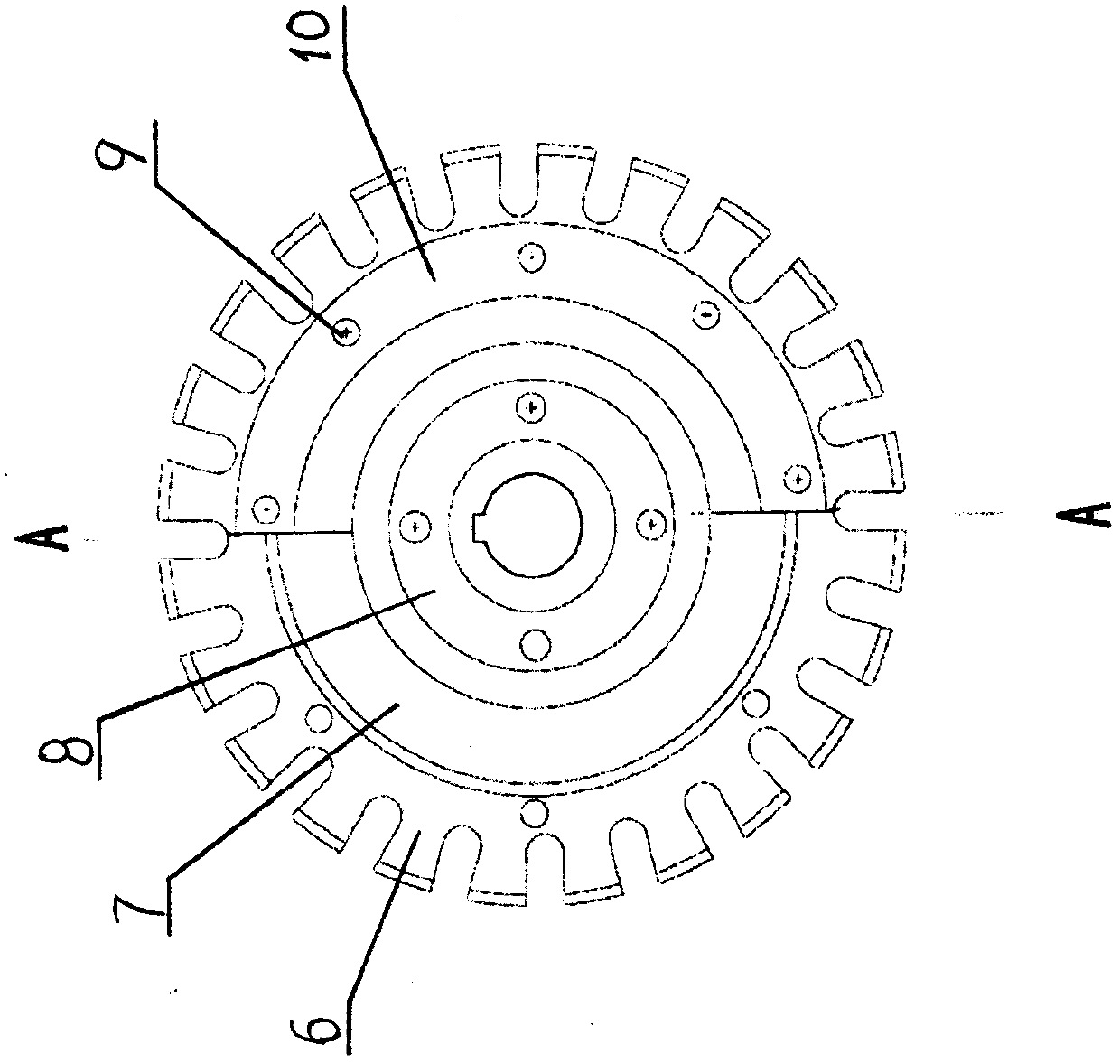 Saw blade type hob and gear type hob combination road ice crushing roller