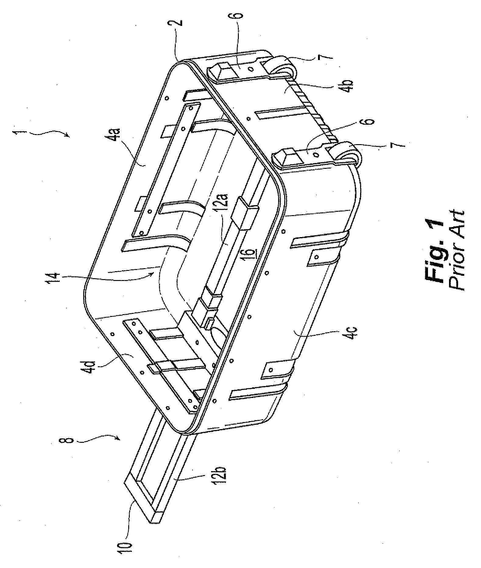 Flat packing suitcase system