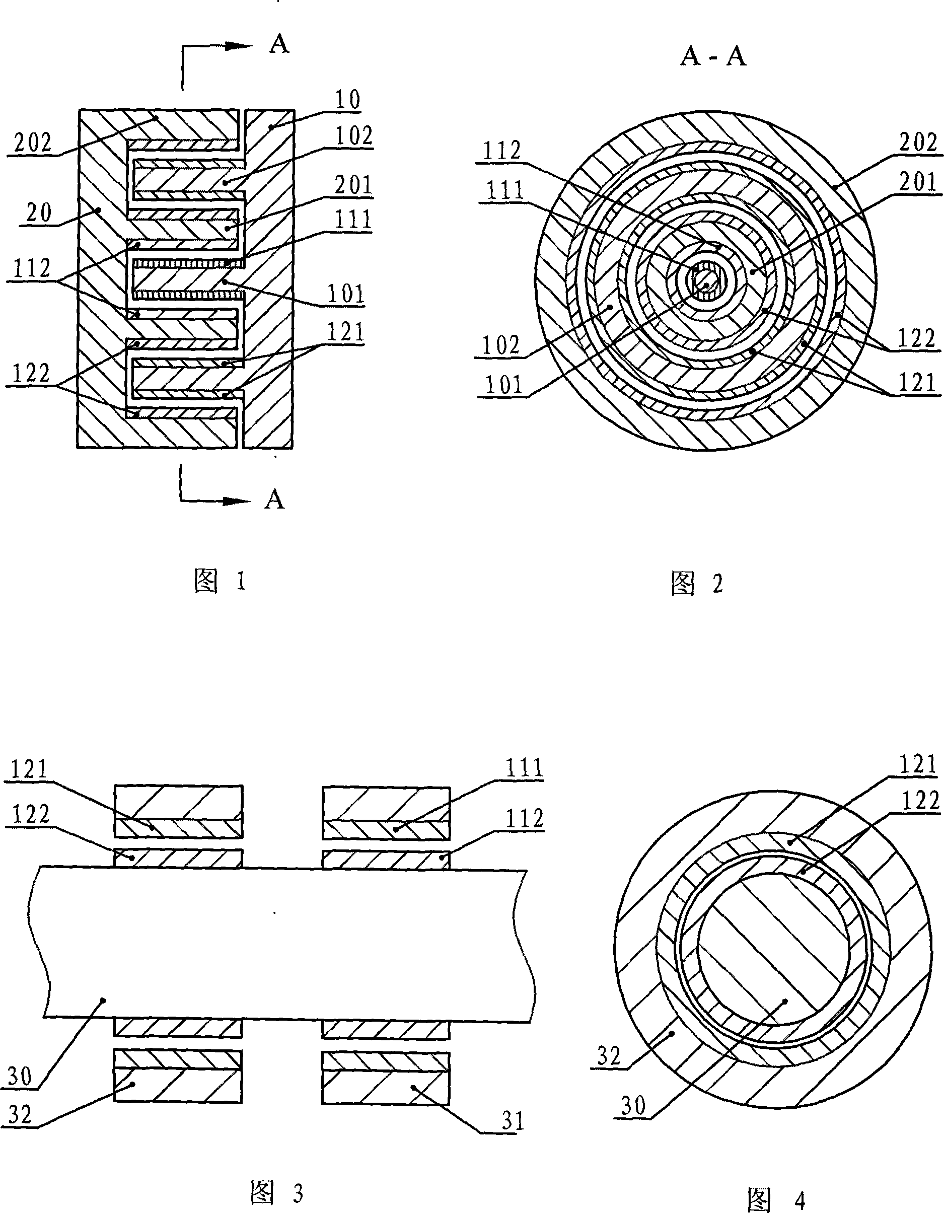 Condenser type non-contact manifold ring and power supply device using the same