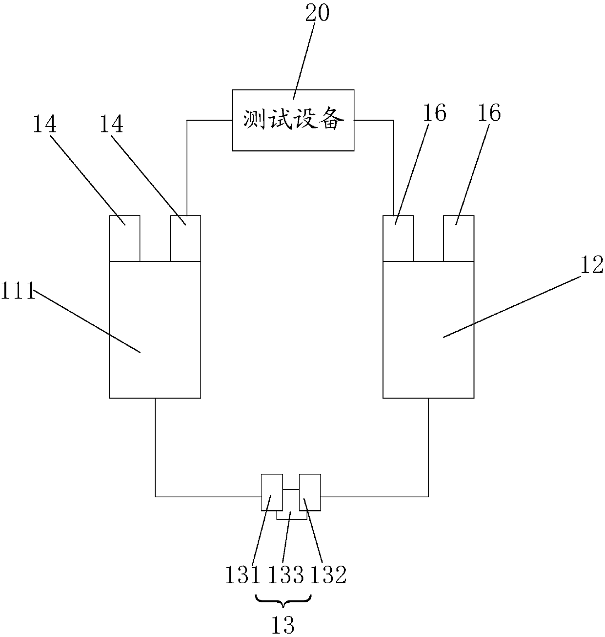 Display panel, display panel test system and test method for display panel