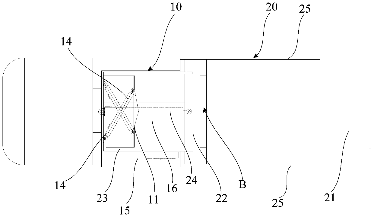 Carriage and garbage truck with large and small pushing shovel combined compression device