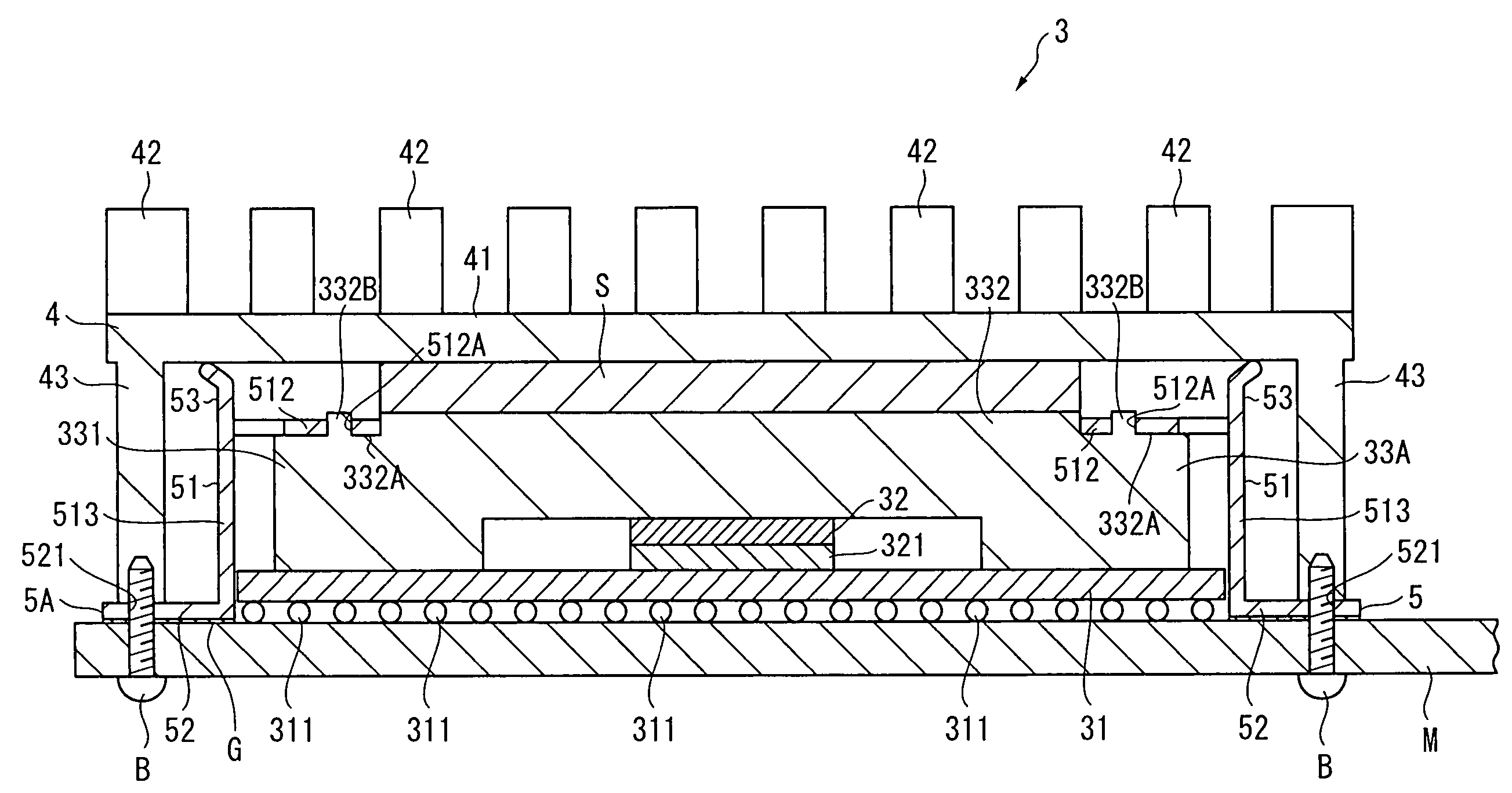 Electronic device, information processor, and electromagnetic radiation suppressing member