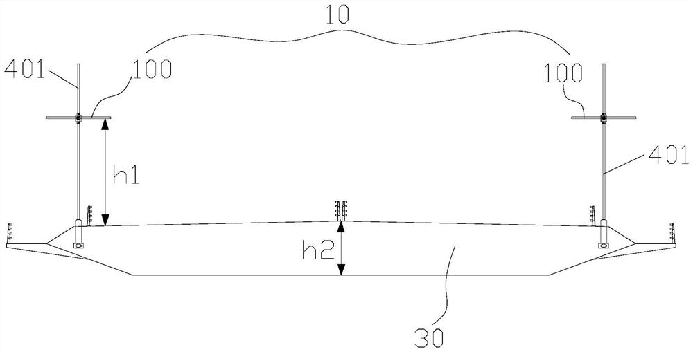 Active control wing plate device for improving wind-induced vibration performance of large-span suspension bridge and suspension bridge