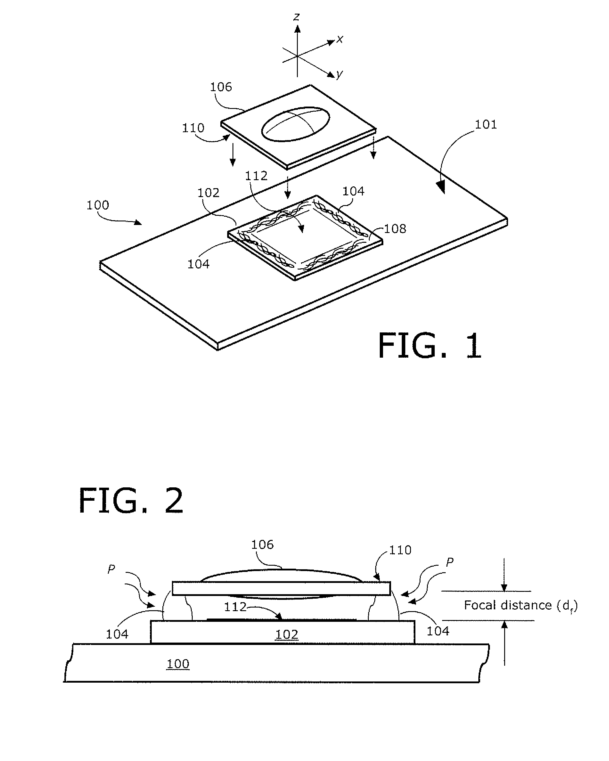 Positioning wafer lenses on electronic imagers