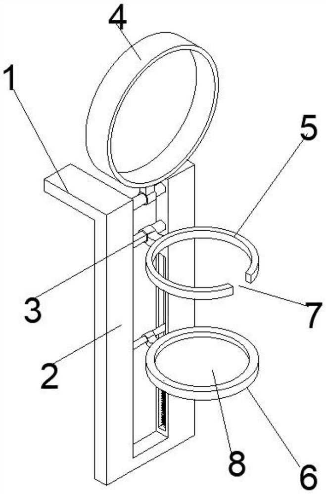 Dustproof water cup placing rack for students