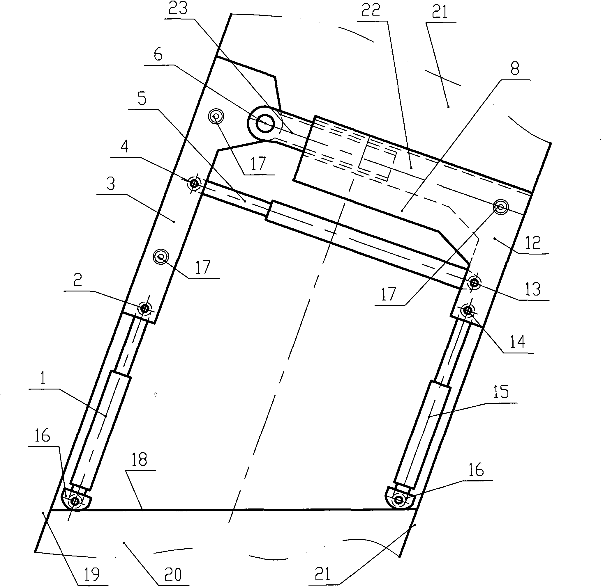 Vertical hydraulic bracket