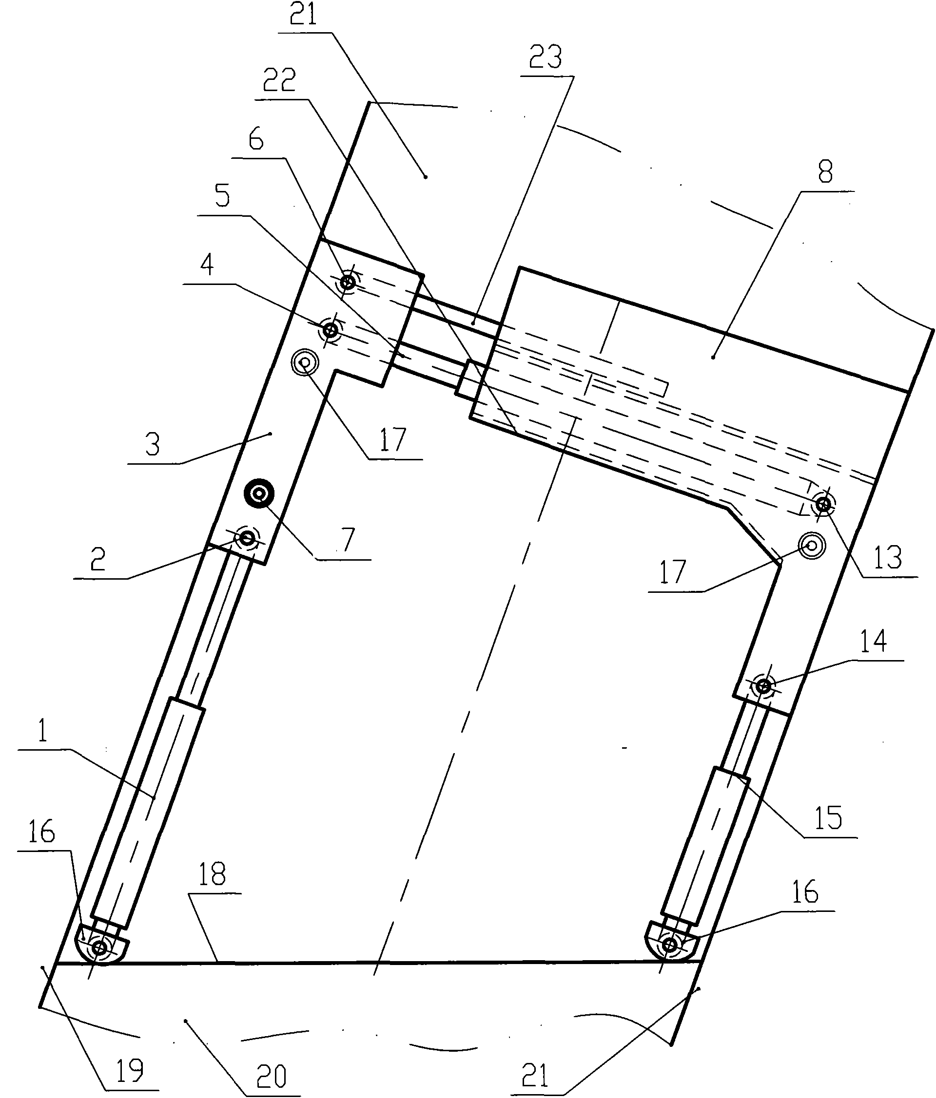 Vertical hydraulic bracket