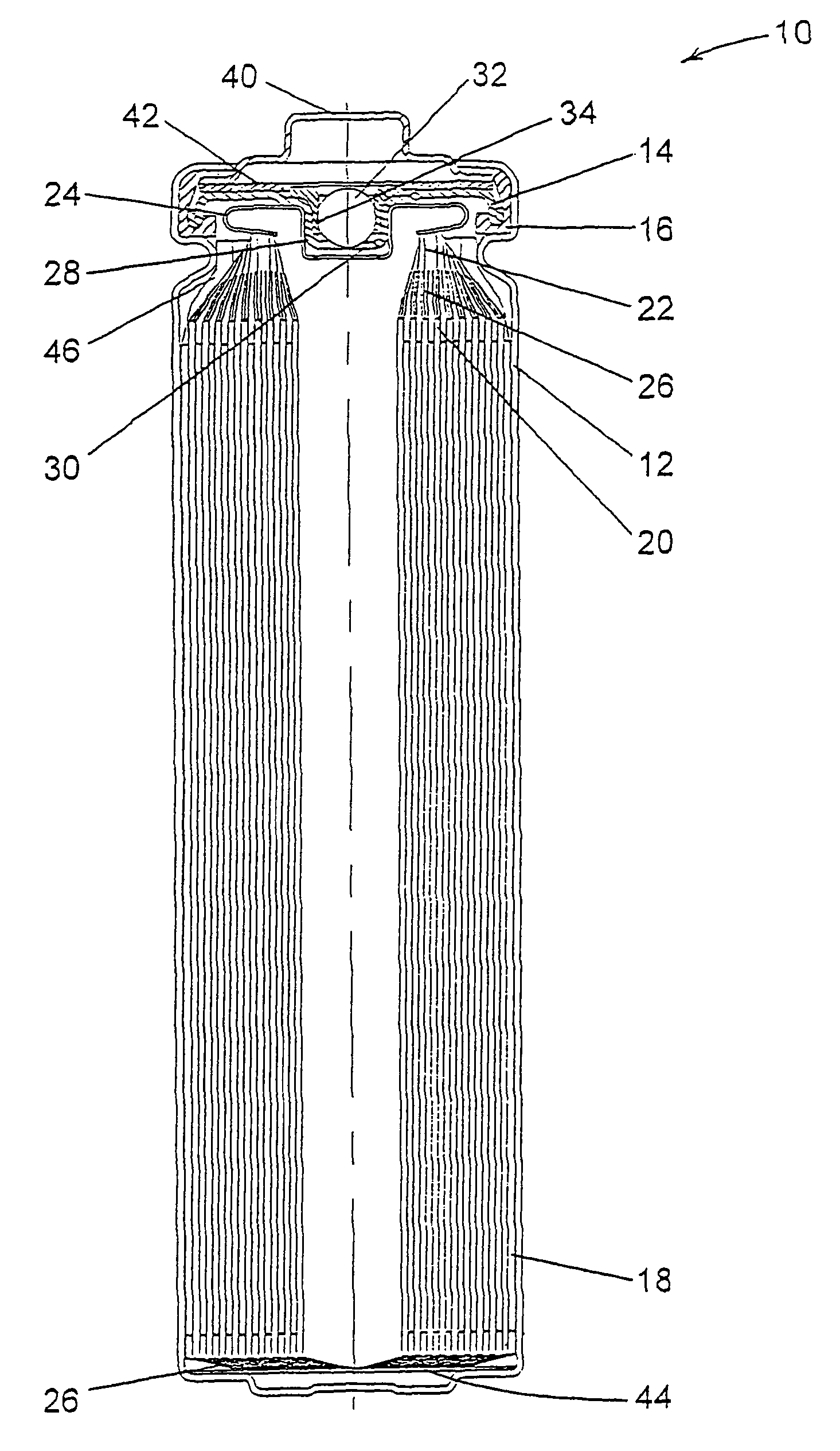 High discharge capacity lithium battery