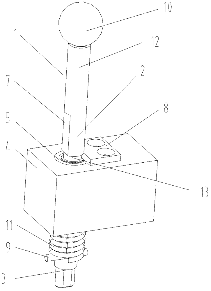 Mechanism for quickly withdrawing detection pin