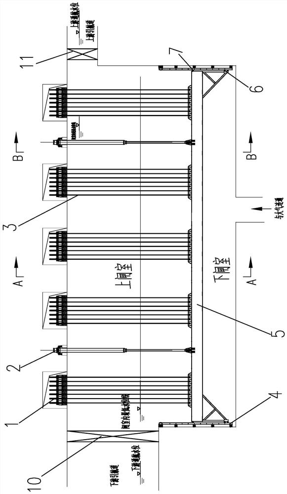 Novel butt-joint-free rapid navigation ship lift and working method thereof