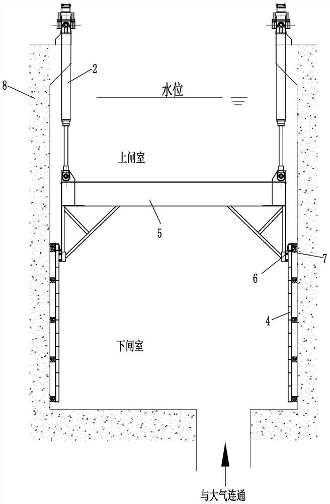 Novel butt-joint-free rapid navigation ship lift and working method thereof