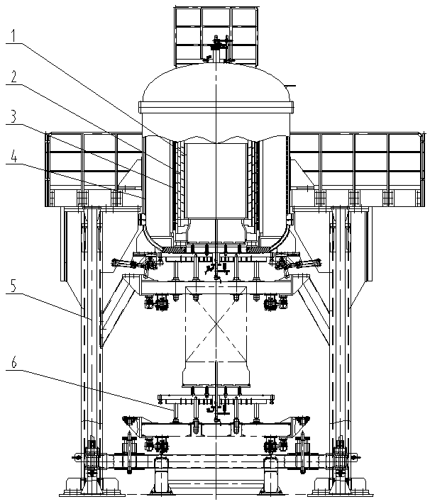 Square-shaped tungsten molybdenum induction sintering furnace