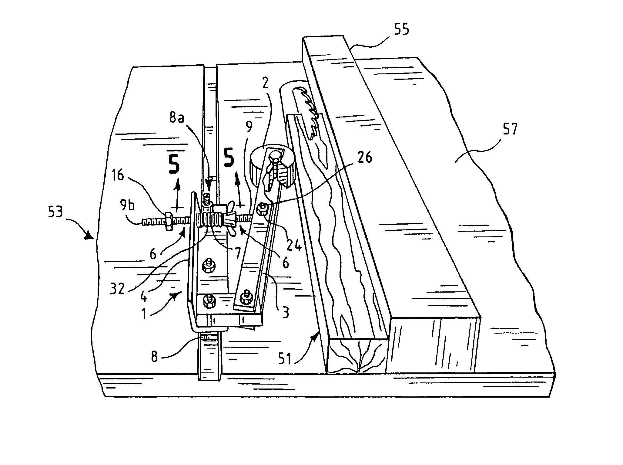 Horizontal hold down jig