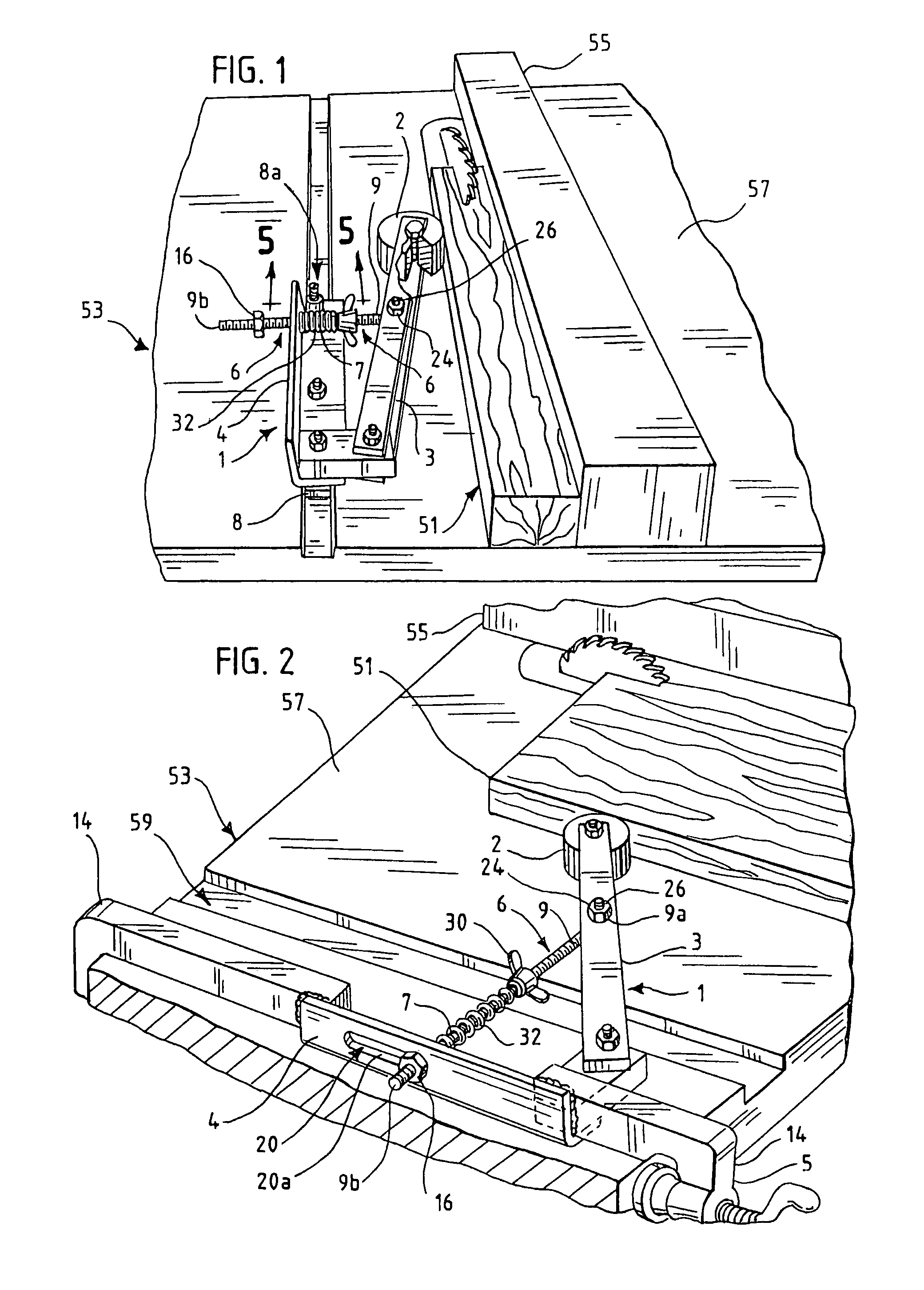 Horizontal hold down jig