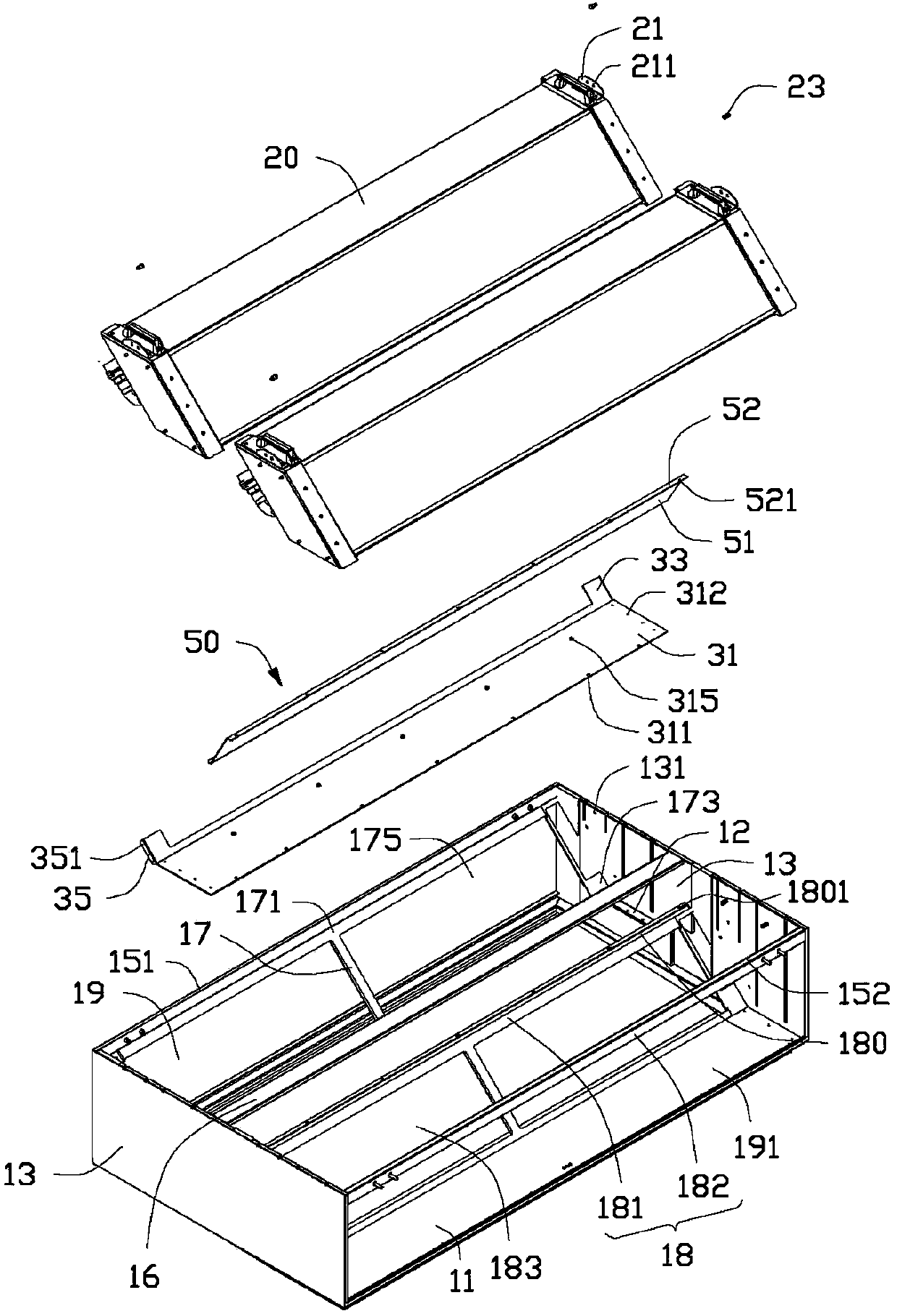 Radiating device