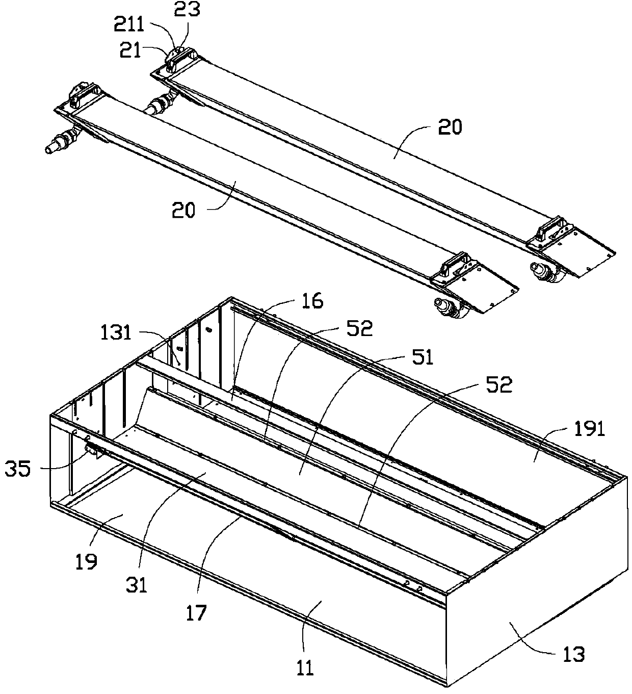 Radiating device