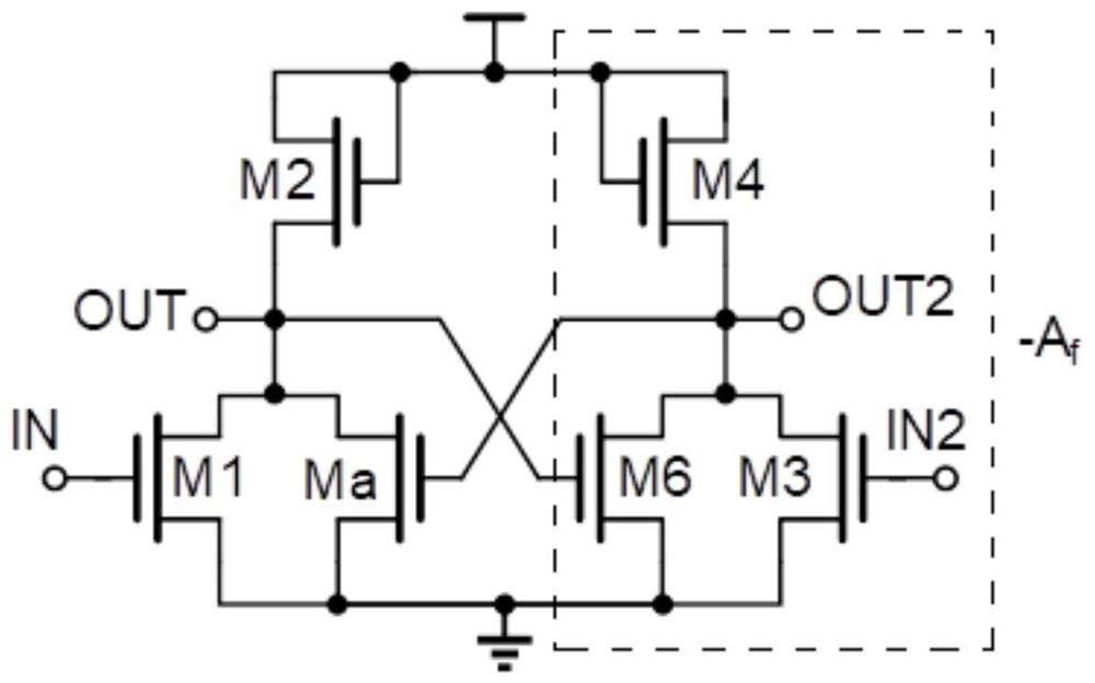 A transistor equivalent transconductance boosting amplifier circuit and chip