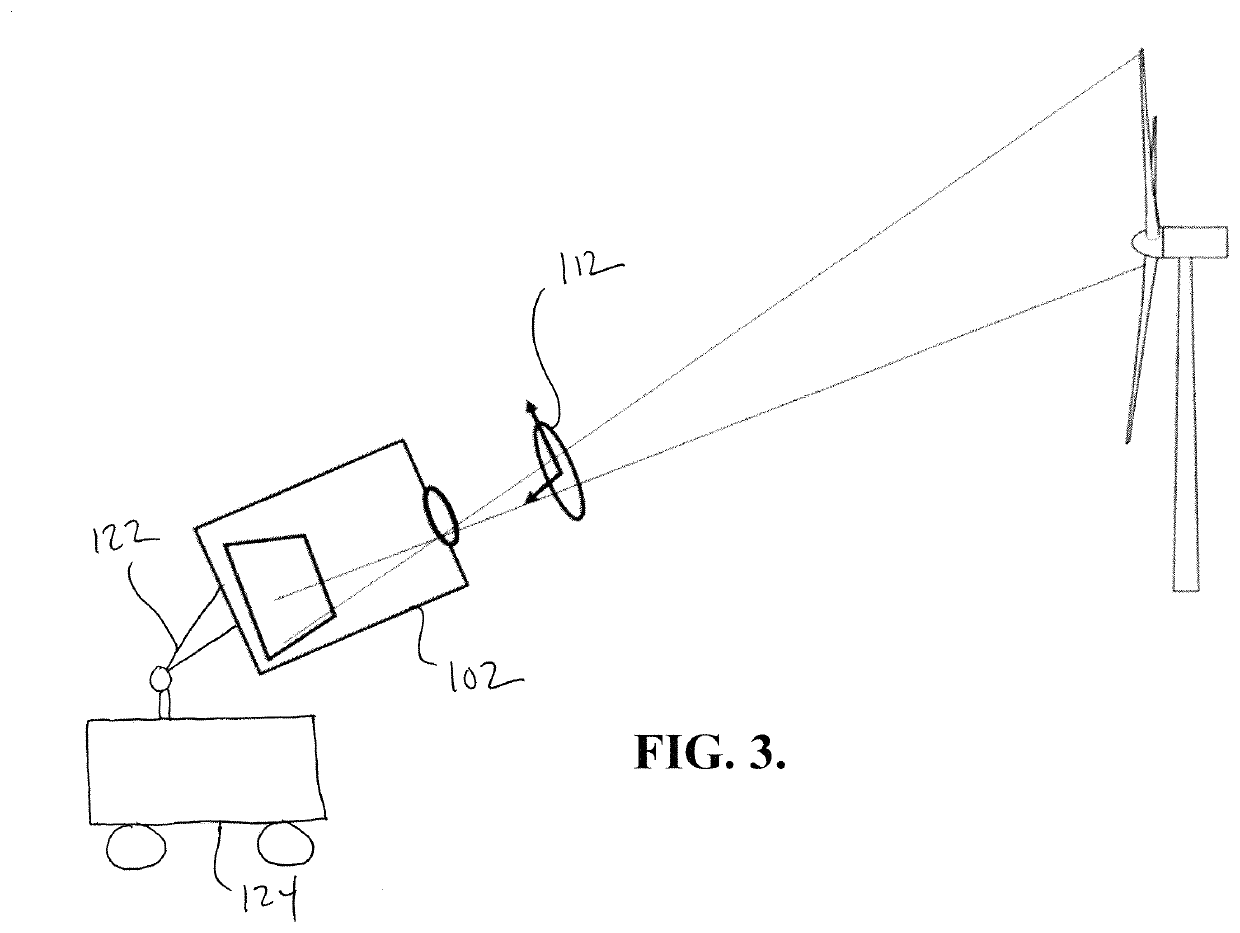 Method and apparatus for contrast enhanced photography of wind turbine blades