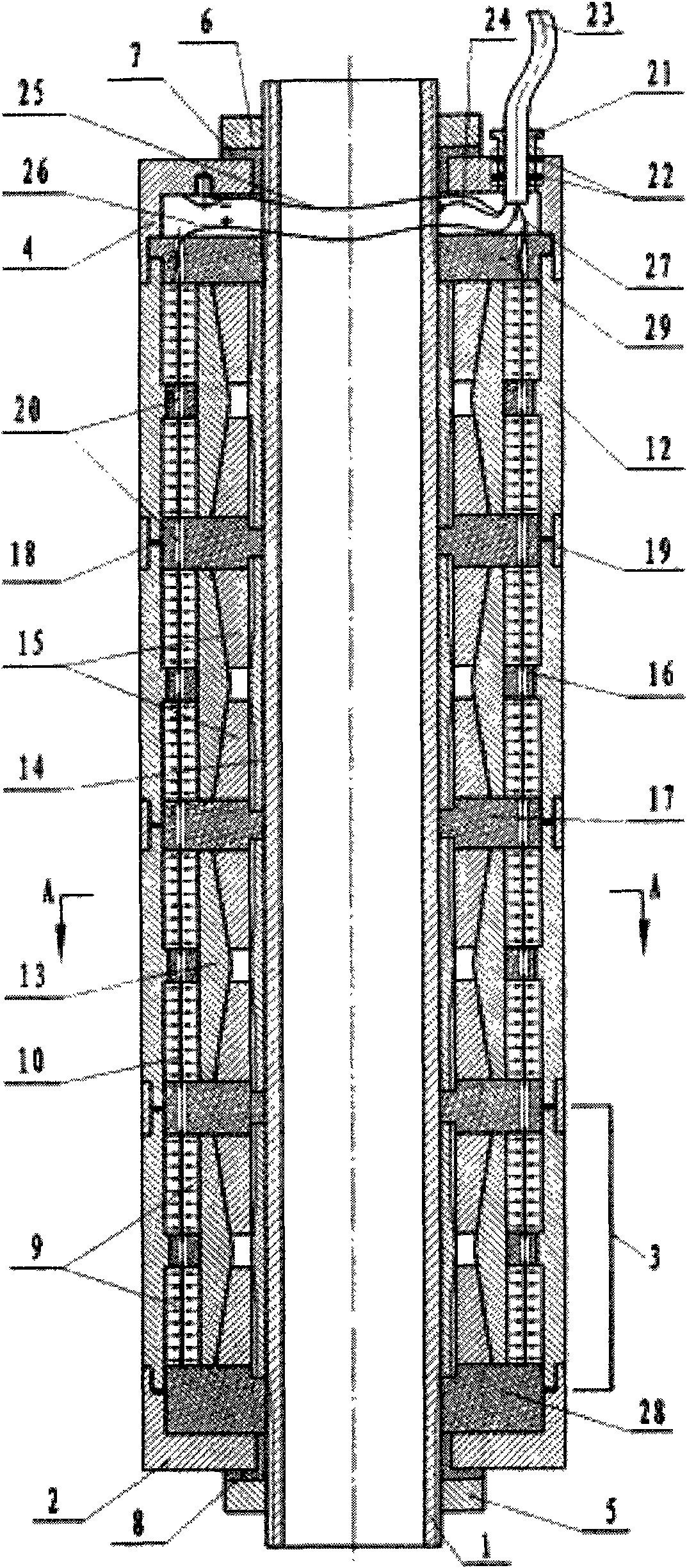 Large power composite ultraphonic pipe