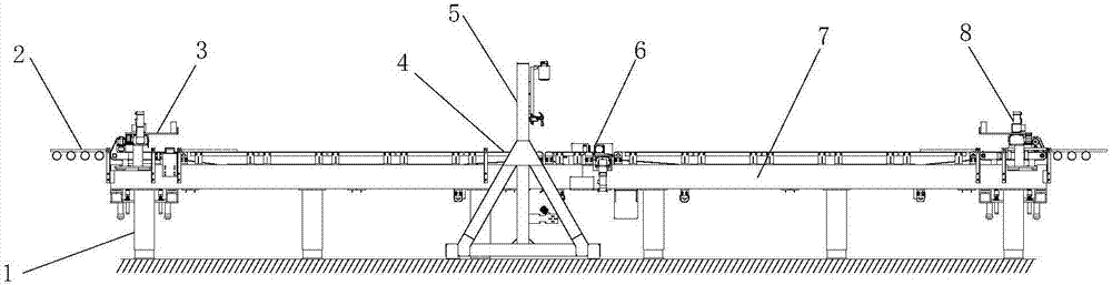 Six-sided detection device used for plate production