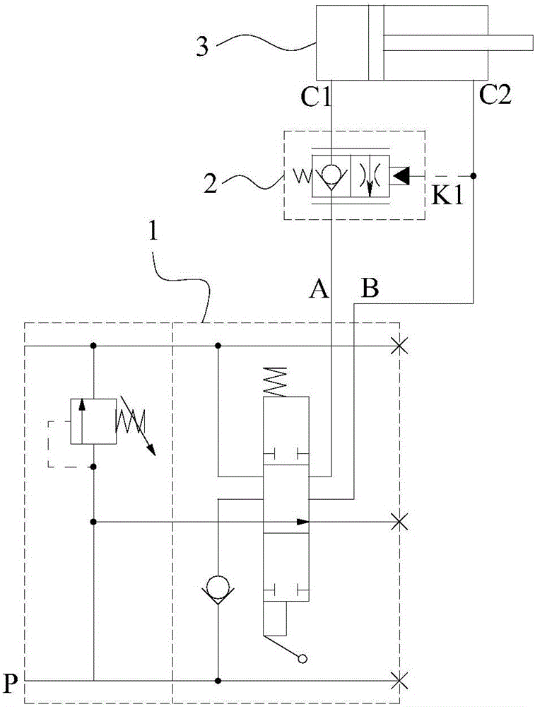 Return oil diversion system for telescopic boom oil cylinder of high altitude work vehicle