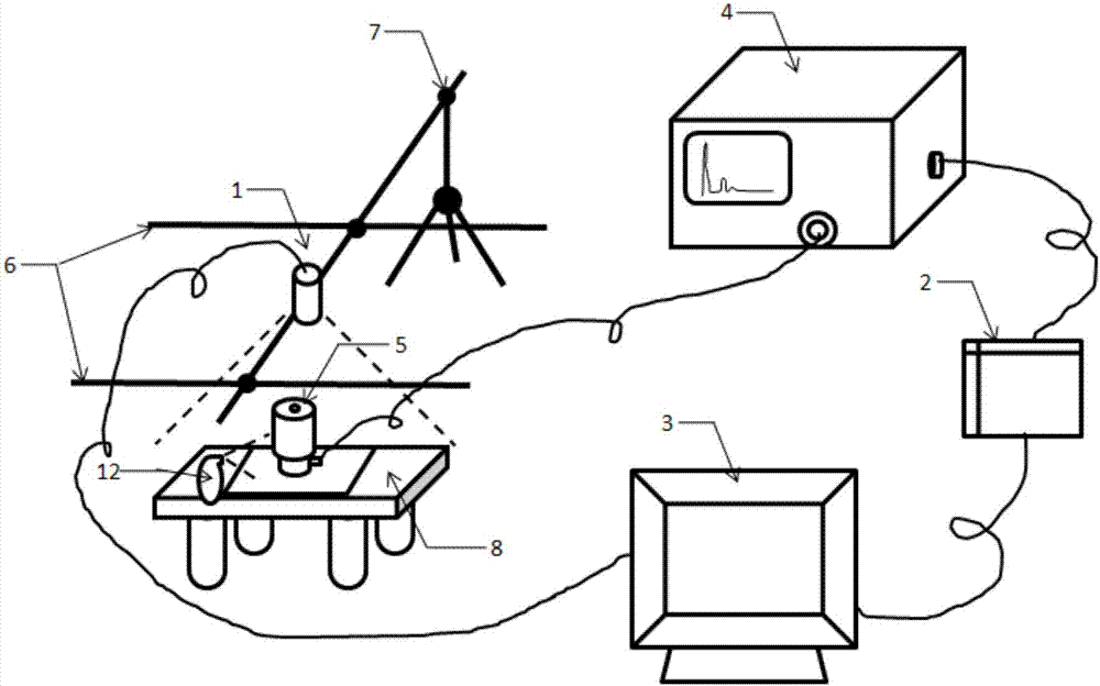 Manual ultrasonic visual nondestructive detection device and method based on camera shooting positioning